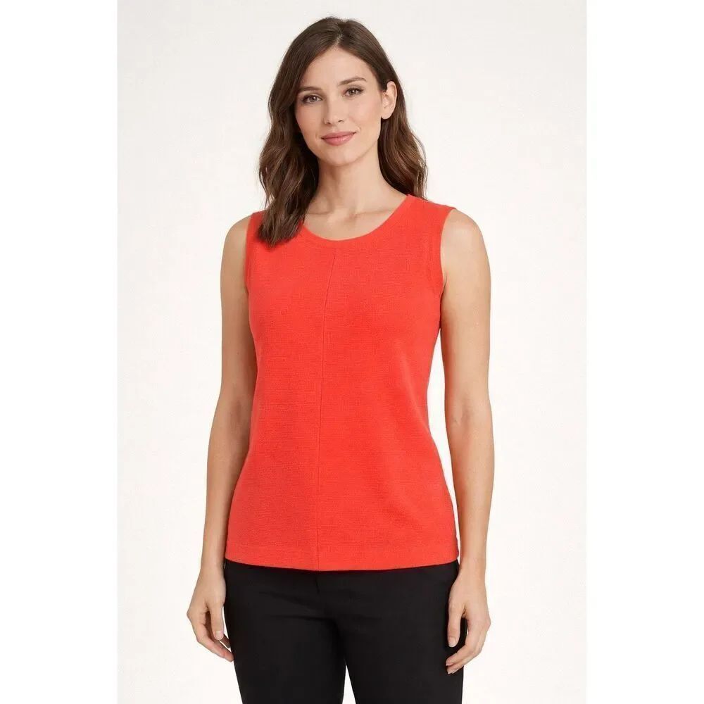 Preston & York Women’s Medium Coral Sleeveless Knit Top NWT